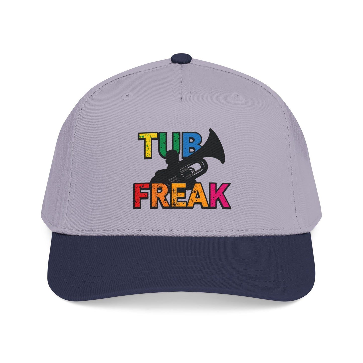 Tuba Player Baseball Cap — Colorful Retro Band Embroidered Hat