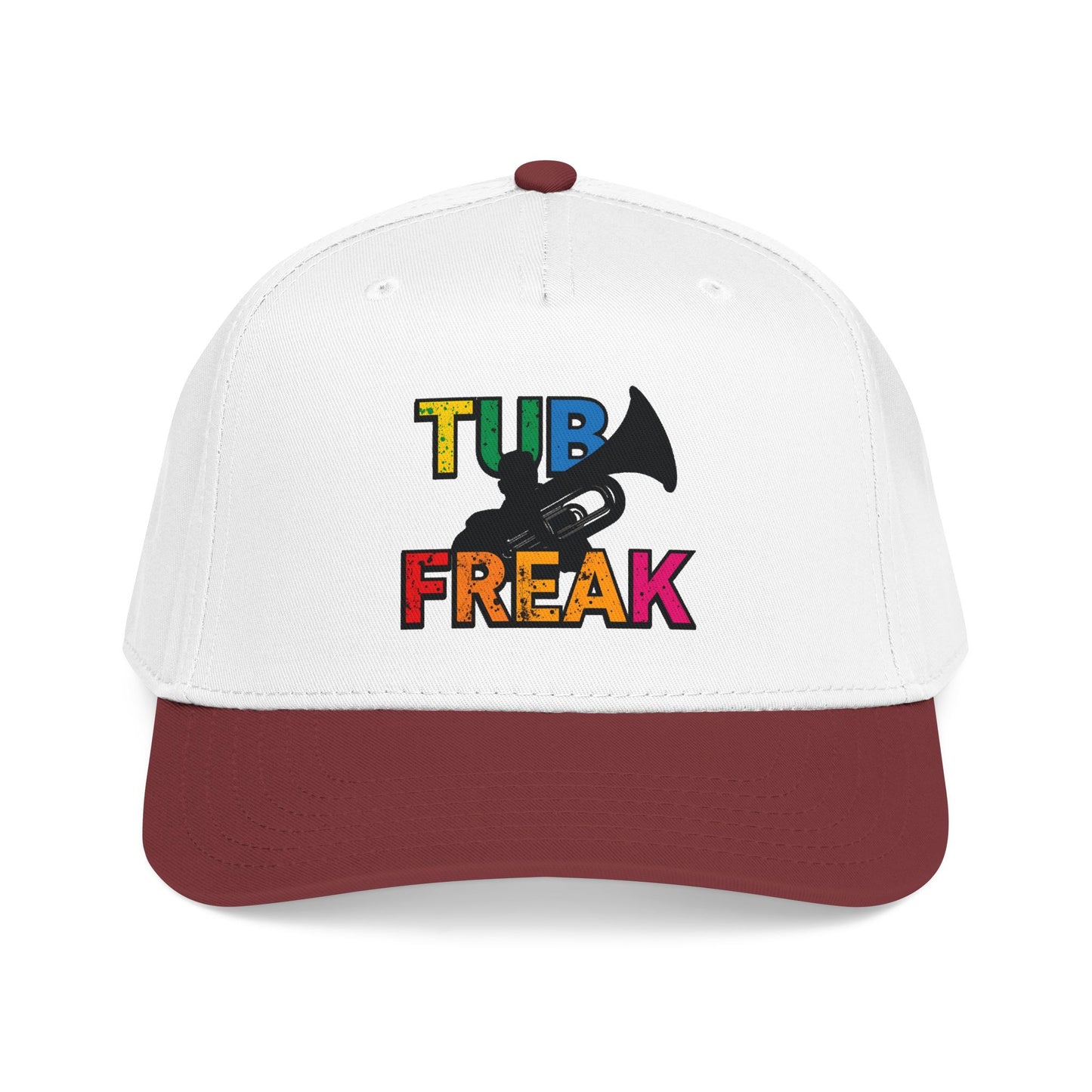 Tuba Player Baseball Cap — Colorful Retro Band Embroidered Hat
