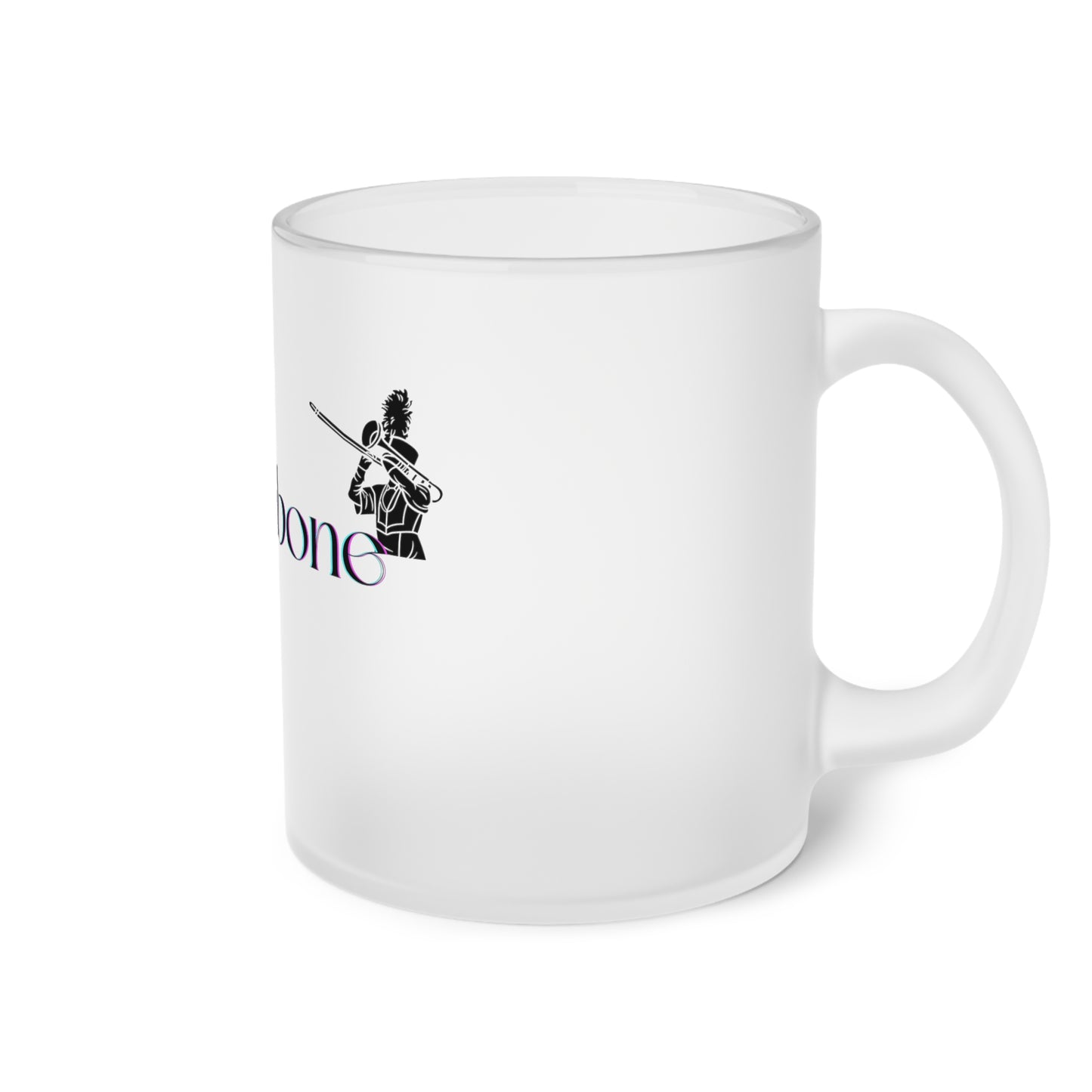 Trombone Frosted Glass Mug