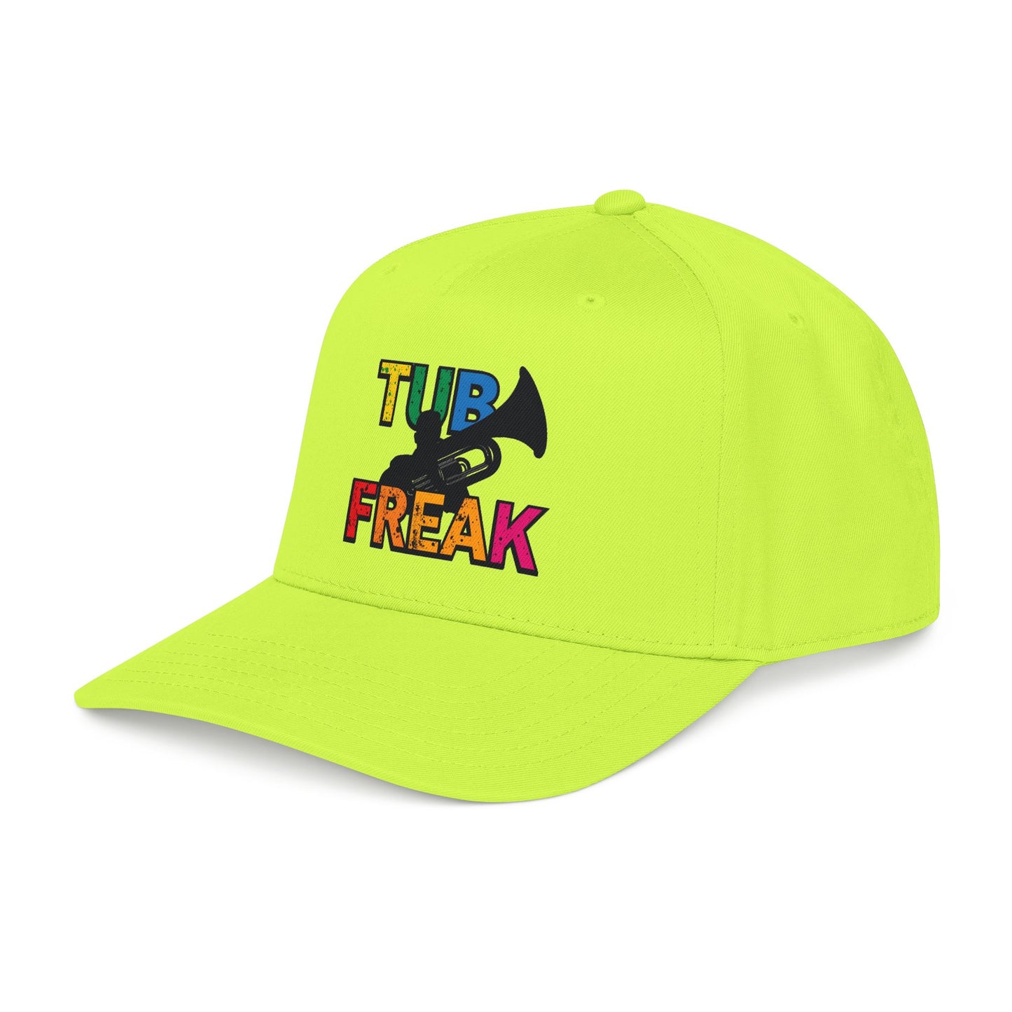 Tuba Player Baseball Cap — Colorful Retro Band Embroidered Hat