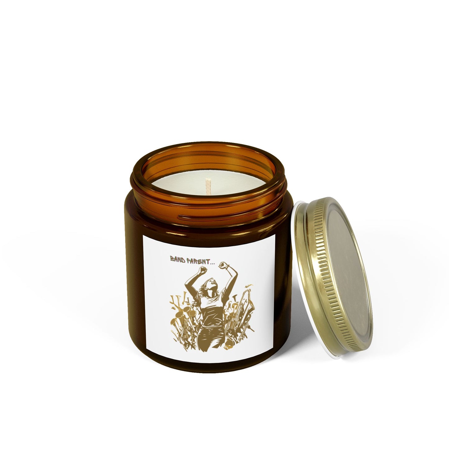 "Band Parent" Scented Candles, Coconut Apricot Wax (4oz, 9oz)