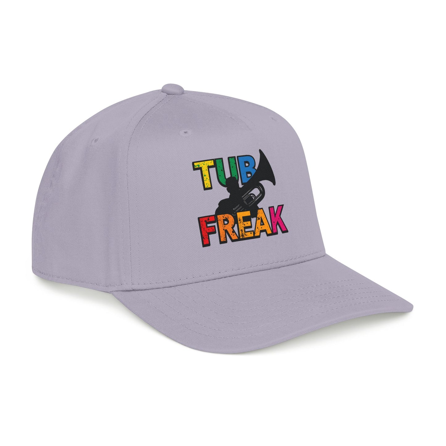 Tuba Player Baseball Cap — Colorful Retro Band Embroidered Hat