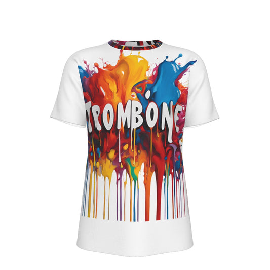 Men's "Trombone" Splash Paint O-Neck T-Shirt