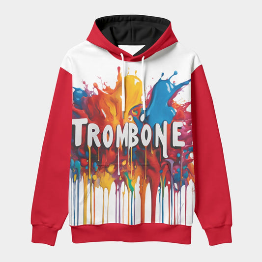 Men's "Trombone" Splash Color Thicken Pullover Hoodie