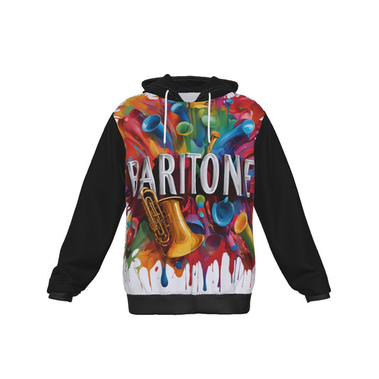 Unisex "Baritone" Zip Up Hoodie With Pocket