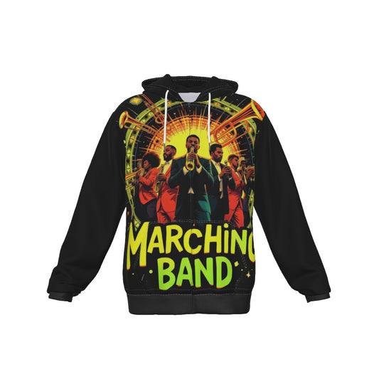"Marching Band" Unisex Zip Up Hoodie With Pocket