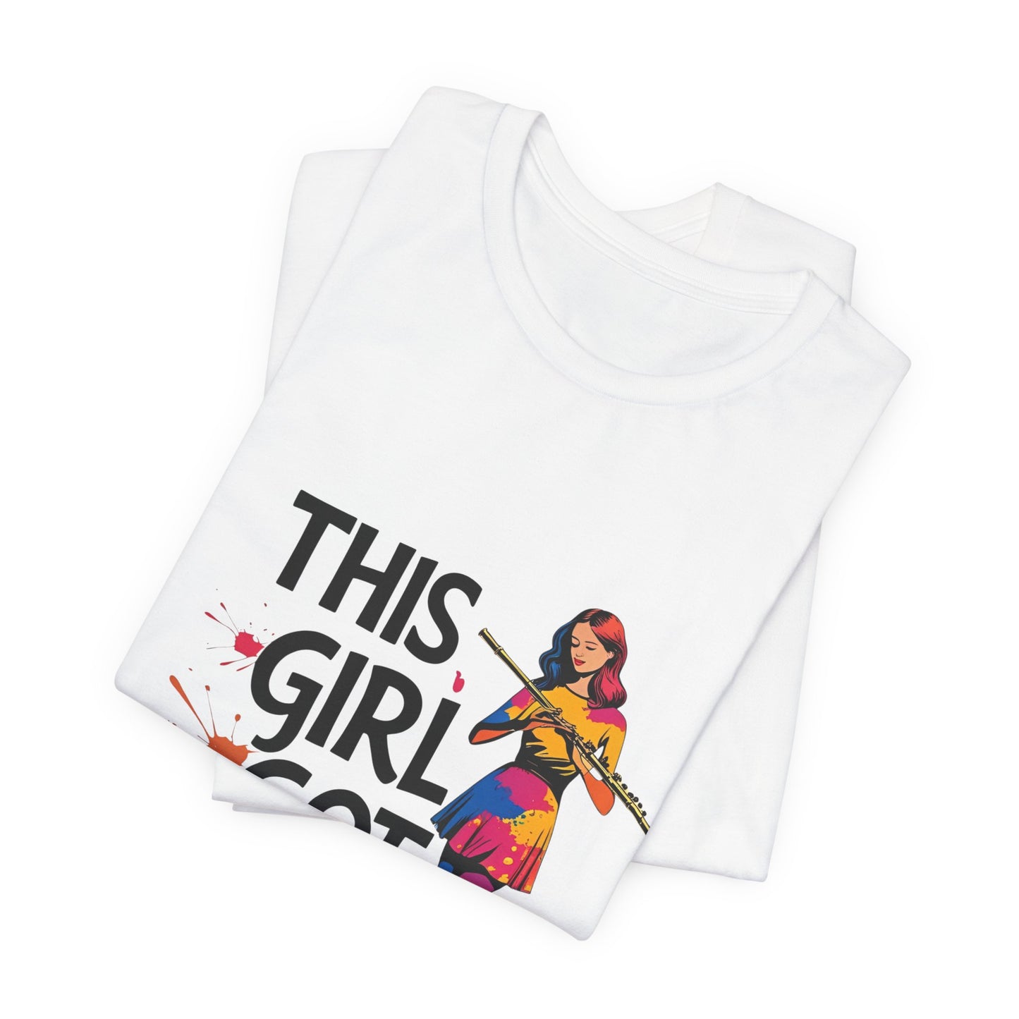 "This Girl Got Pipes" Flute Girl Unisex Tee