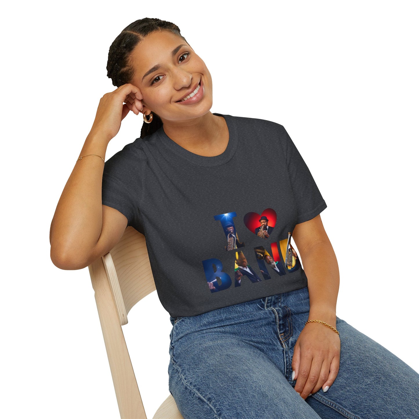 I Love Band Unisex Softstyle T-Shirt