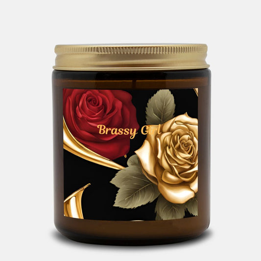 "Brassy Girl" Candle Amber Jar 9 oz