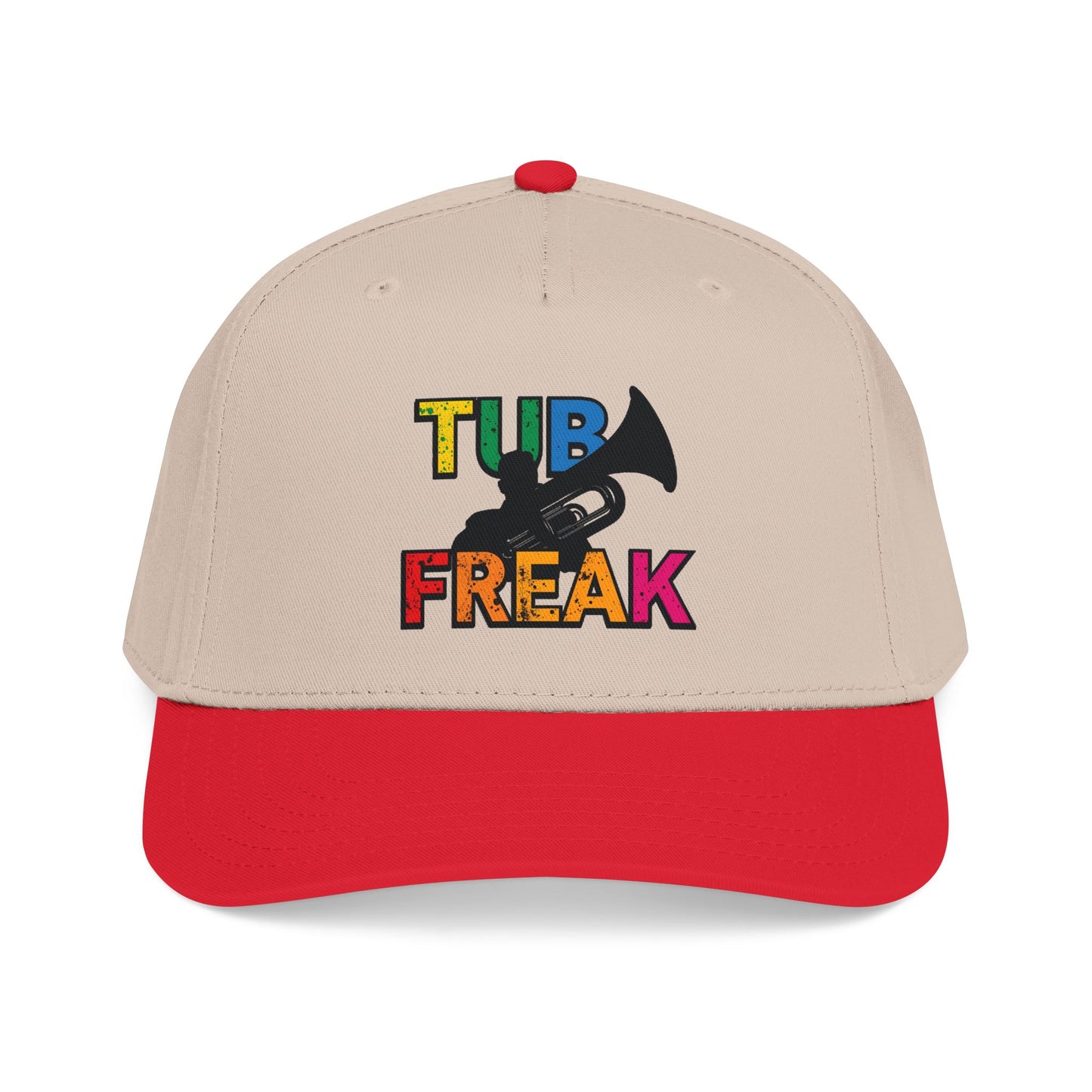 Tuba Player Baseball Cap — Colorful Retro Band Embroidered Hat