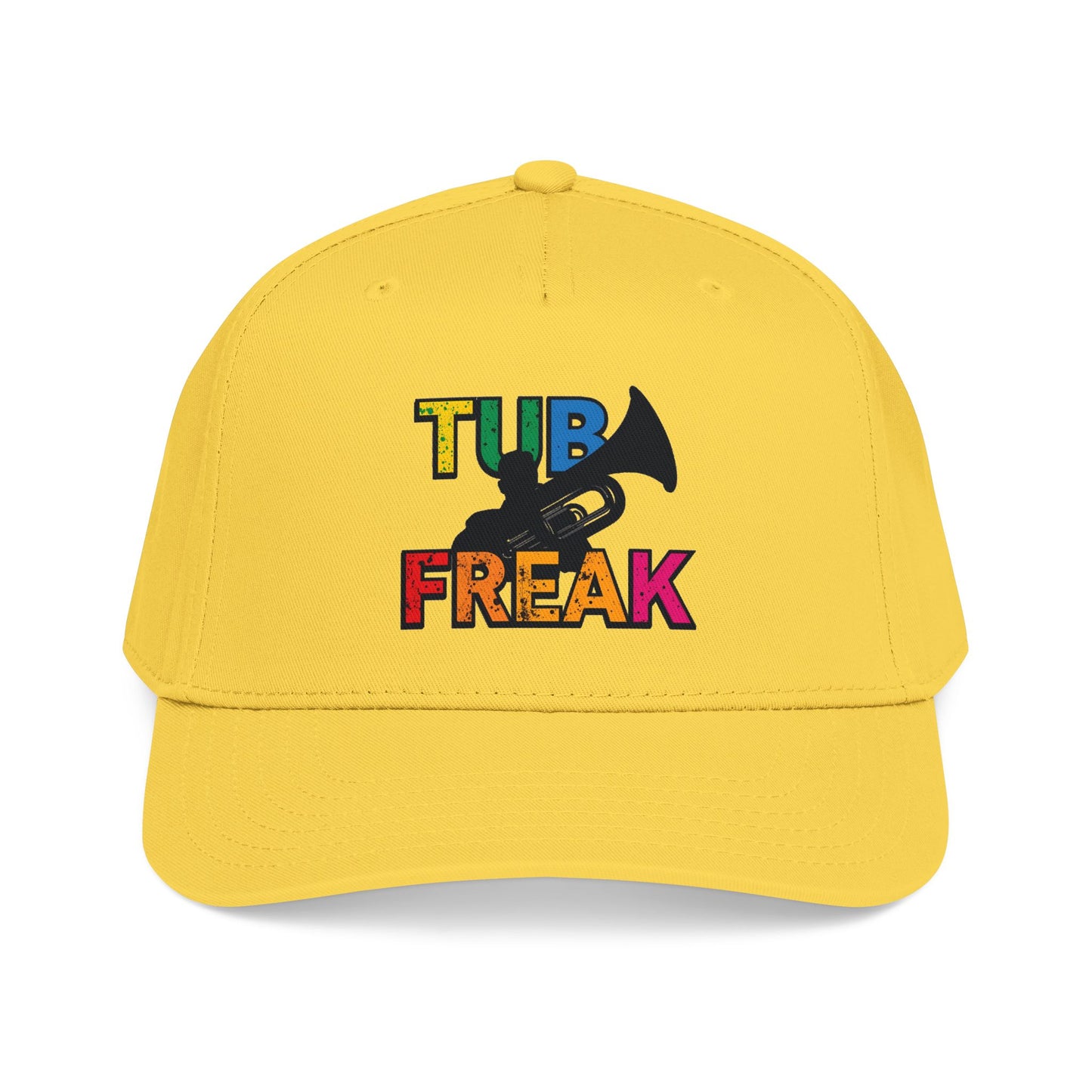 Tuba Player Baseball Cap — Colorful Retro Band Embroidered Hat