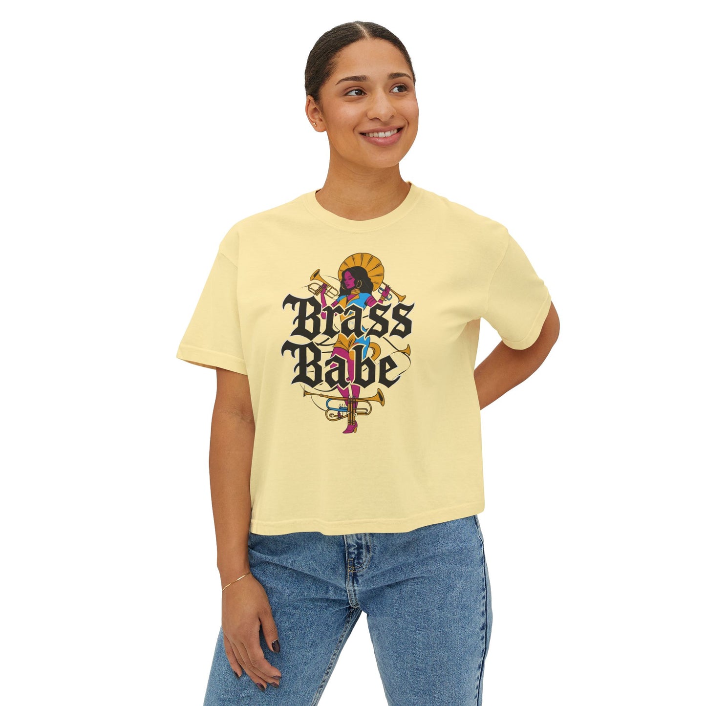 "Brass Babe" Women's Boxy Tee