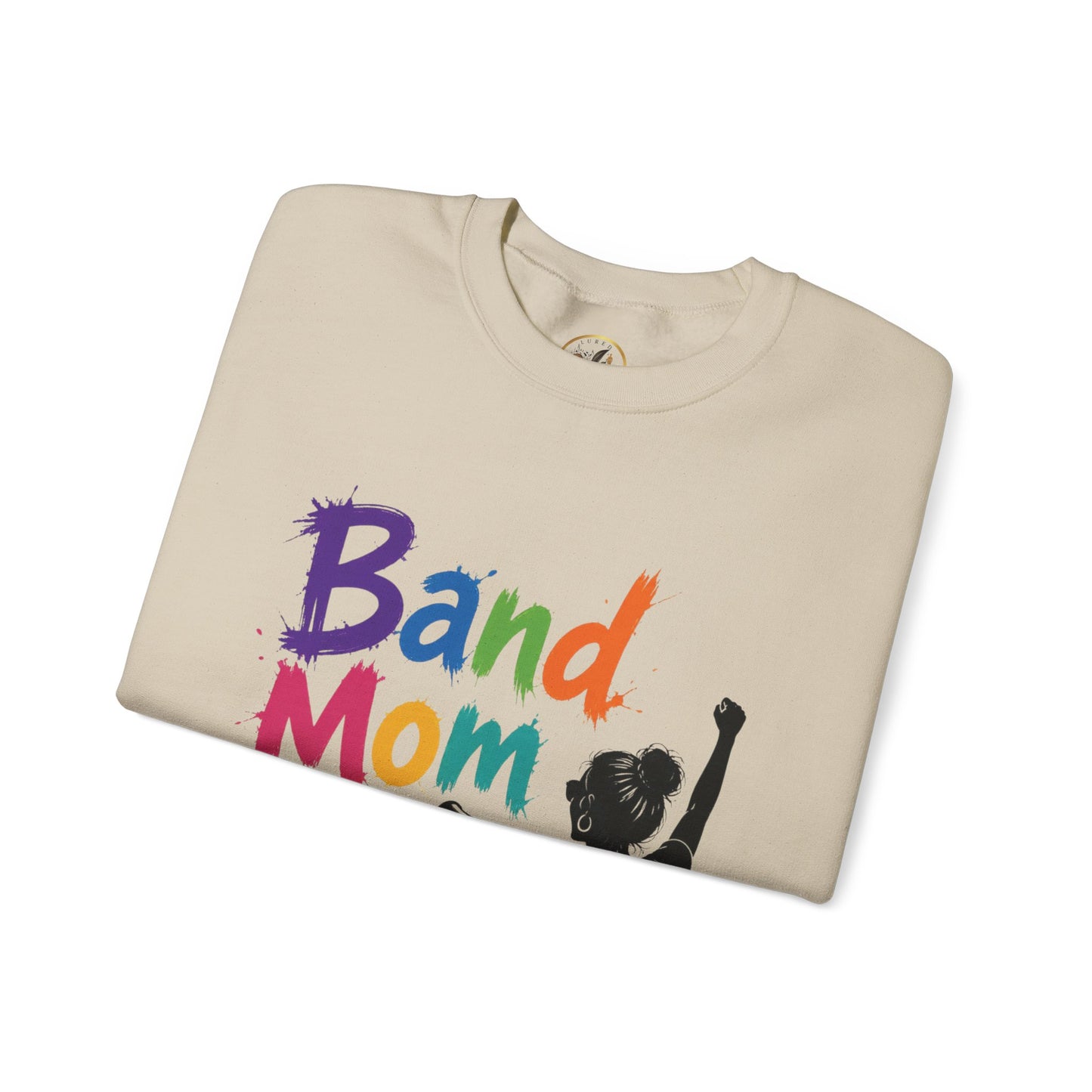 Colorful Band Mom Crew-Neck Sweatshirt