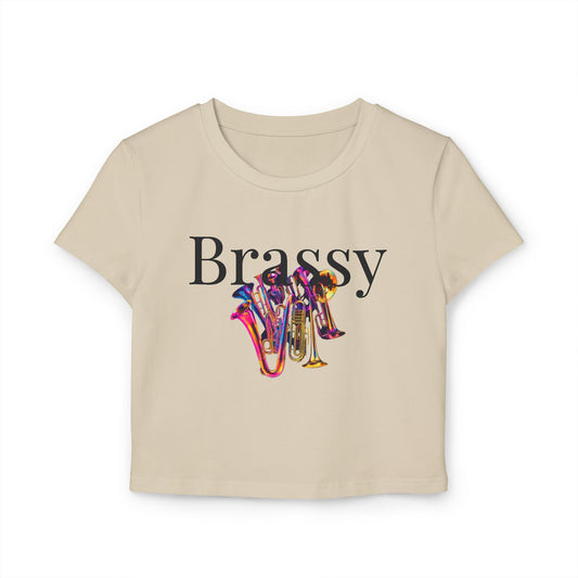 Women's "Brassy" Baby Tee