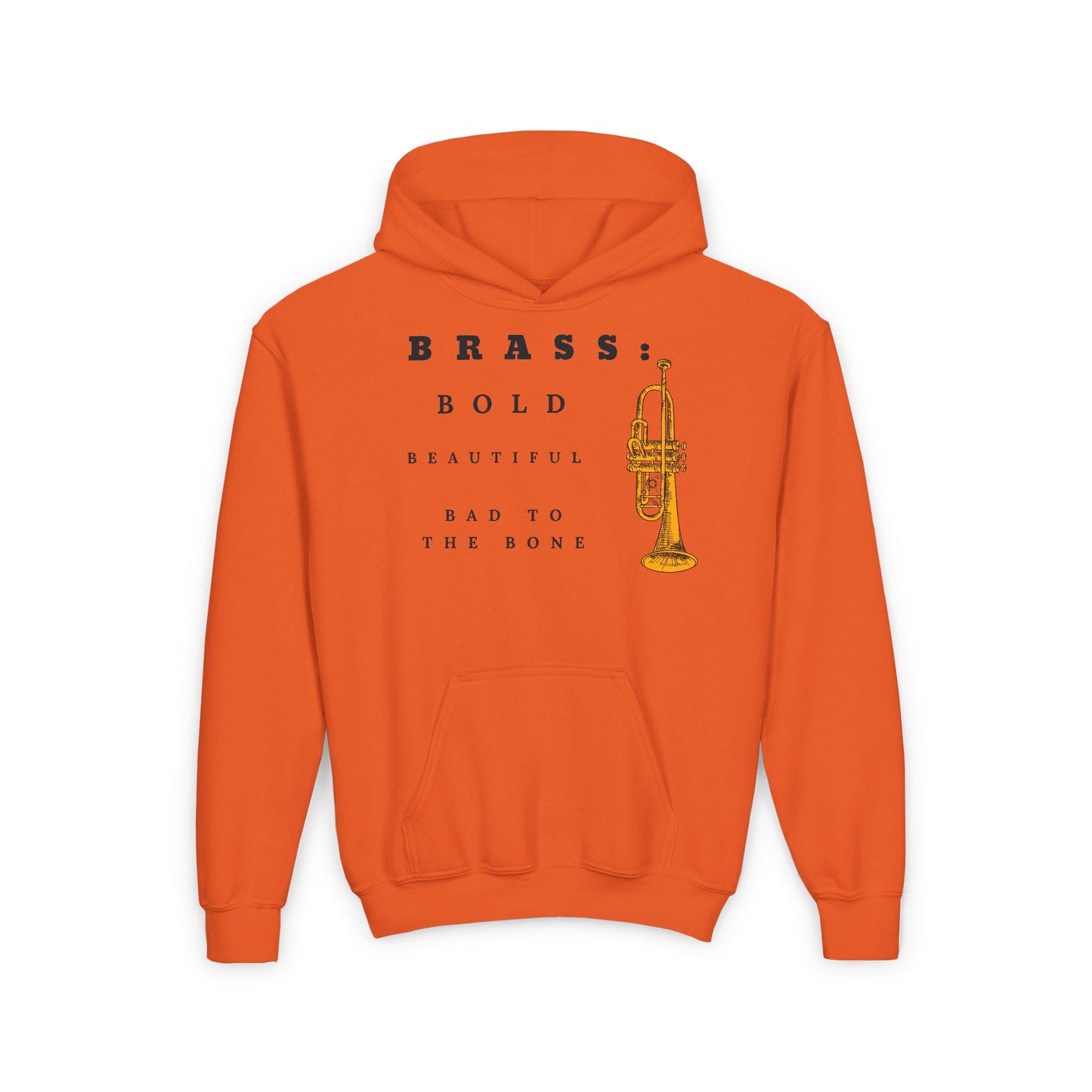 "Brass Bold" Heavy Blend Hooded Sweatshirt