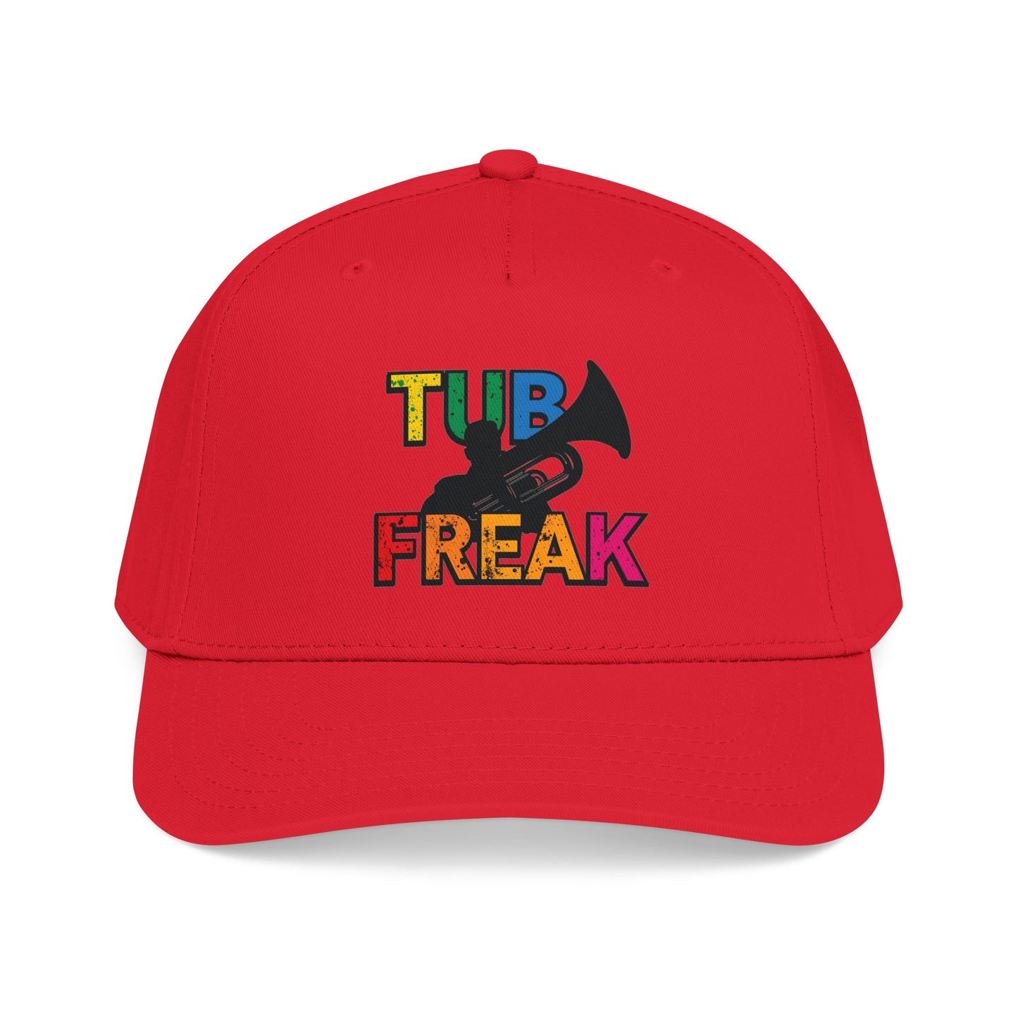 Tuba Player Baseball Cap — Colorful Retro Band Embroidered Hat