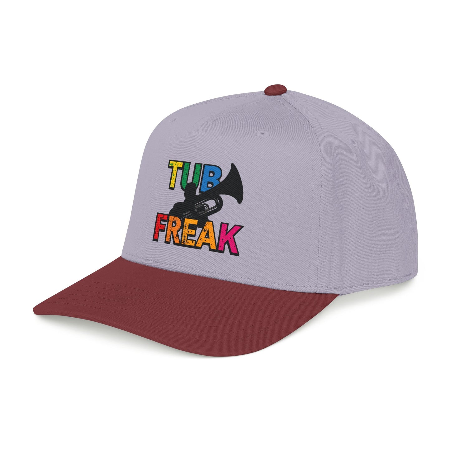Tuba Player Baseball Cap — Colorful Retro Band Embroidered Hat