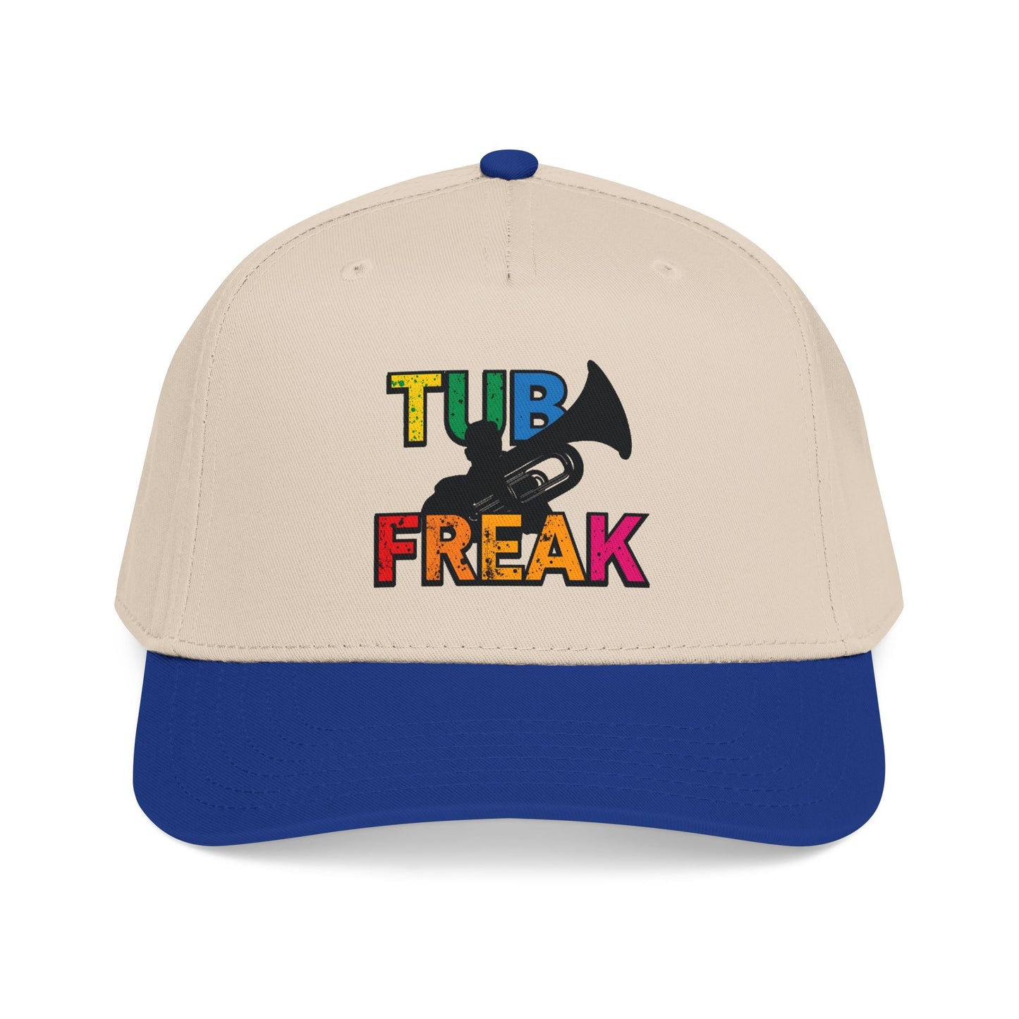 Tuba Player Baseball Cap — Colorful Retro Band Embroidered Hat
