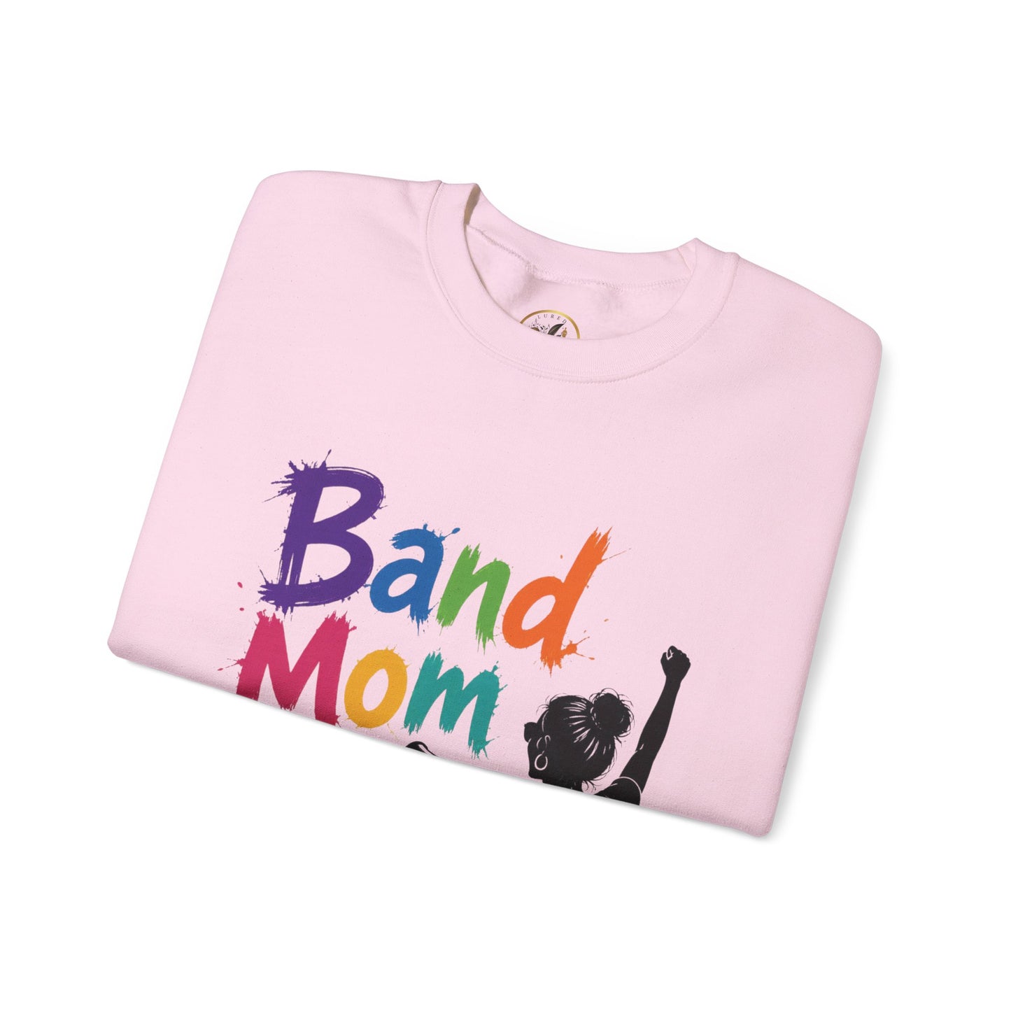 Colorful Band Mom Crew-Neck Sweatshirt