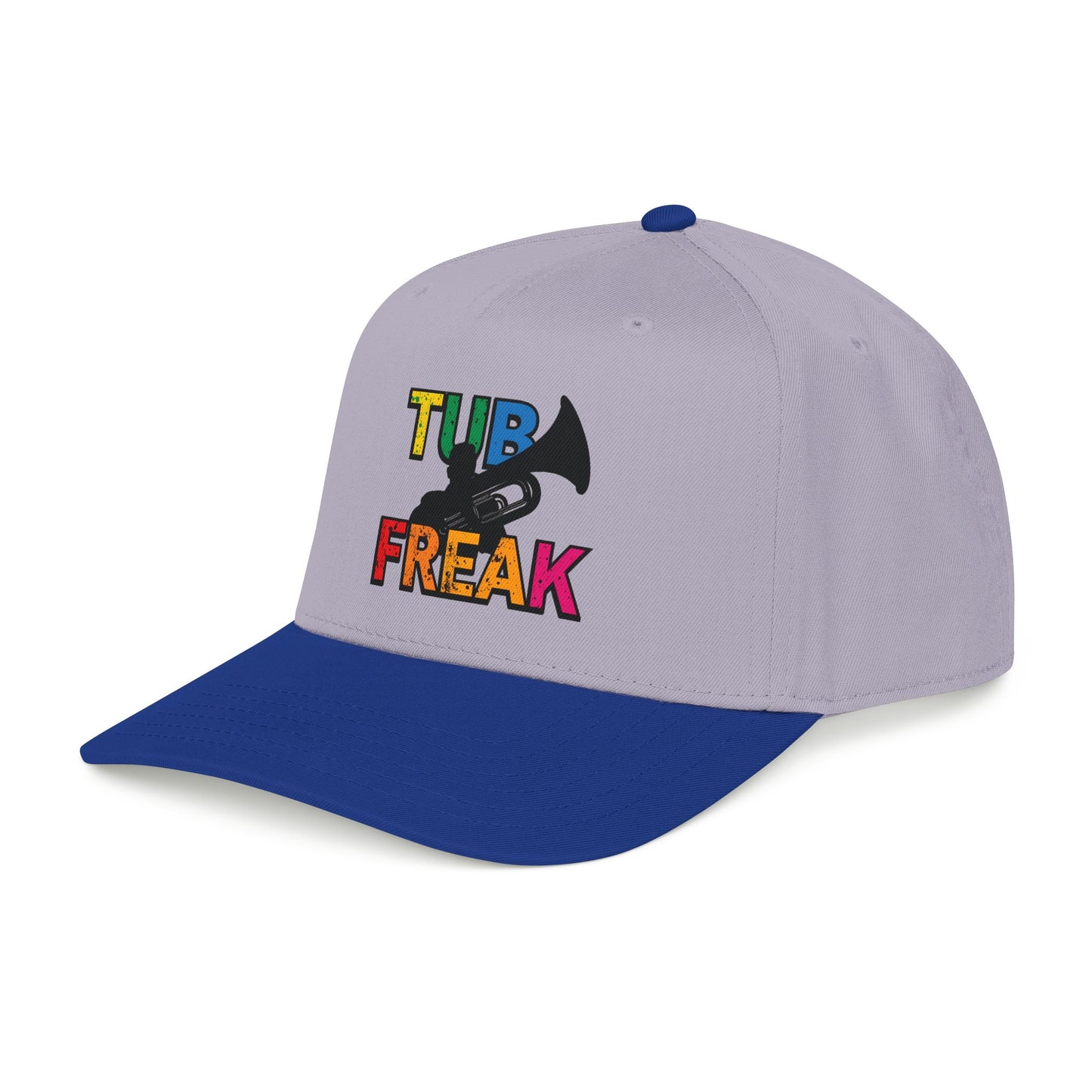 Tuba Player Baseball Cap — Colorful Retro Band Embroidered Hat