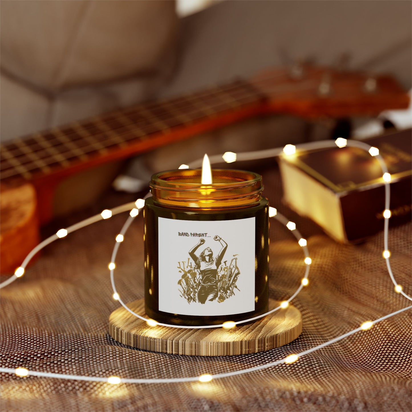 "Band Parent" Scented Candles, Coconut Apricot Wax (4oz, 9oz)