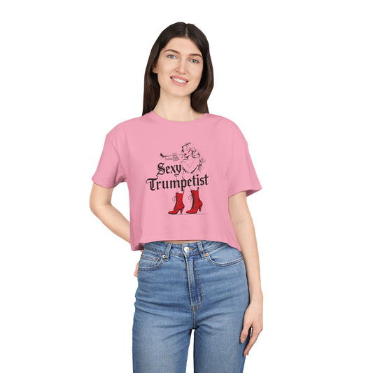 "Sexy Trumpetist" Women's Crop Tee