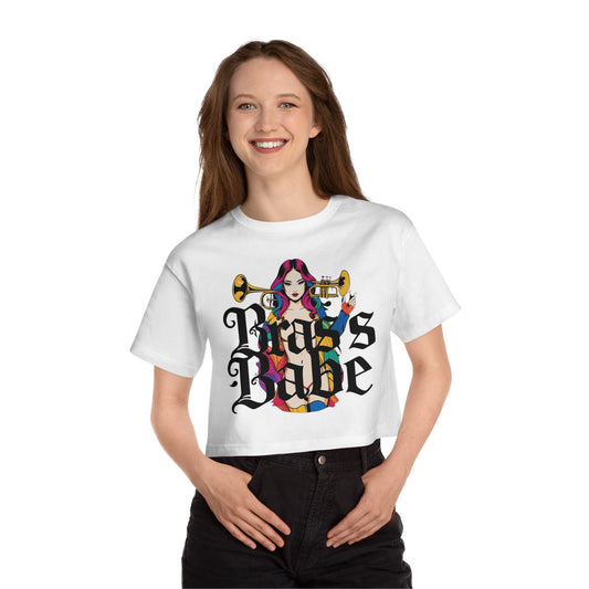 "Brass Babe" Champion Cropped T-Shirt