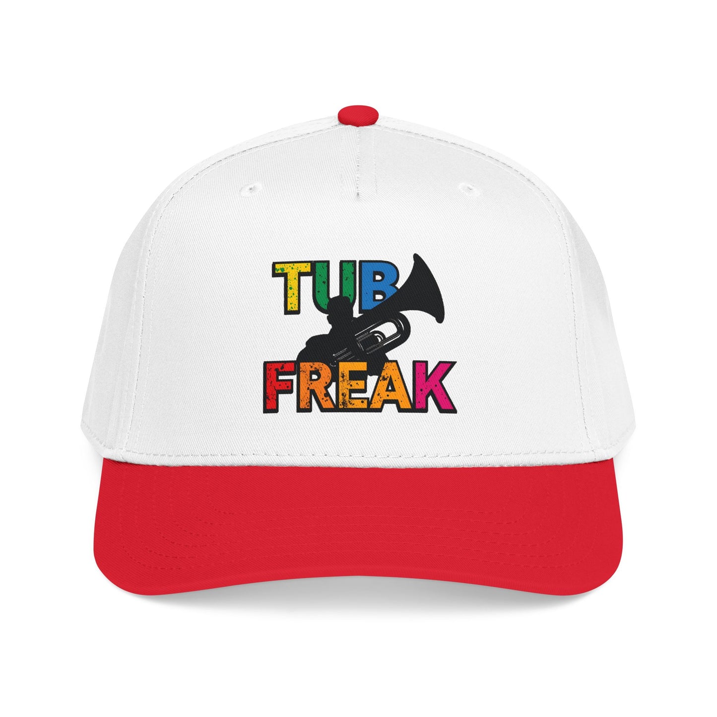 Tuba Player Baseball Cap — Colorful Retro Band Embroidered Hat