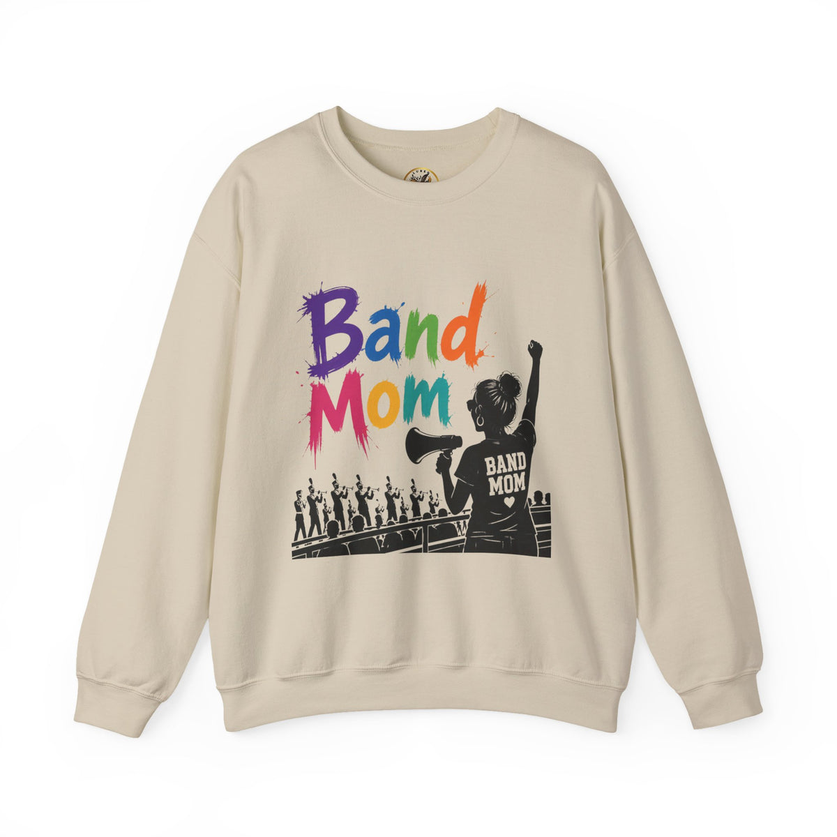 Colorful Band Mom Crew-Neck Sweatshirt
