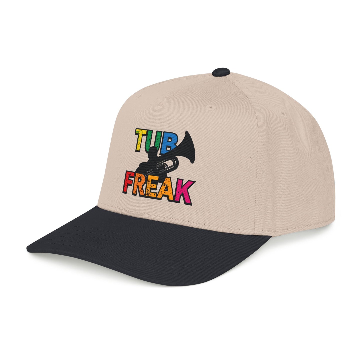 Tuba Player Baseball Cap — Colorful Retro Band Embroidered Hat