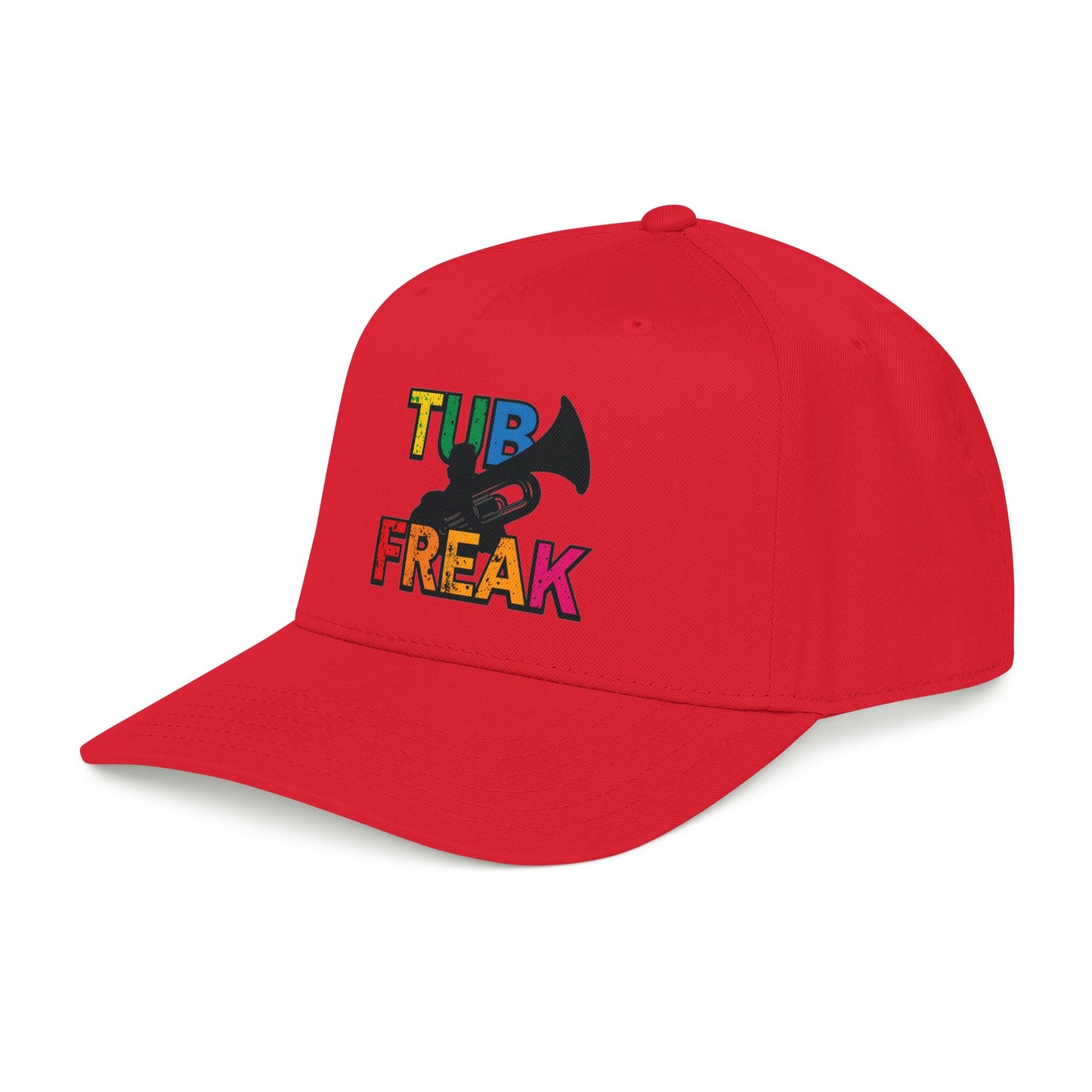 Tuba Player Baseball Cap — Colorful Retro Band Embroidered Hat