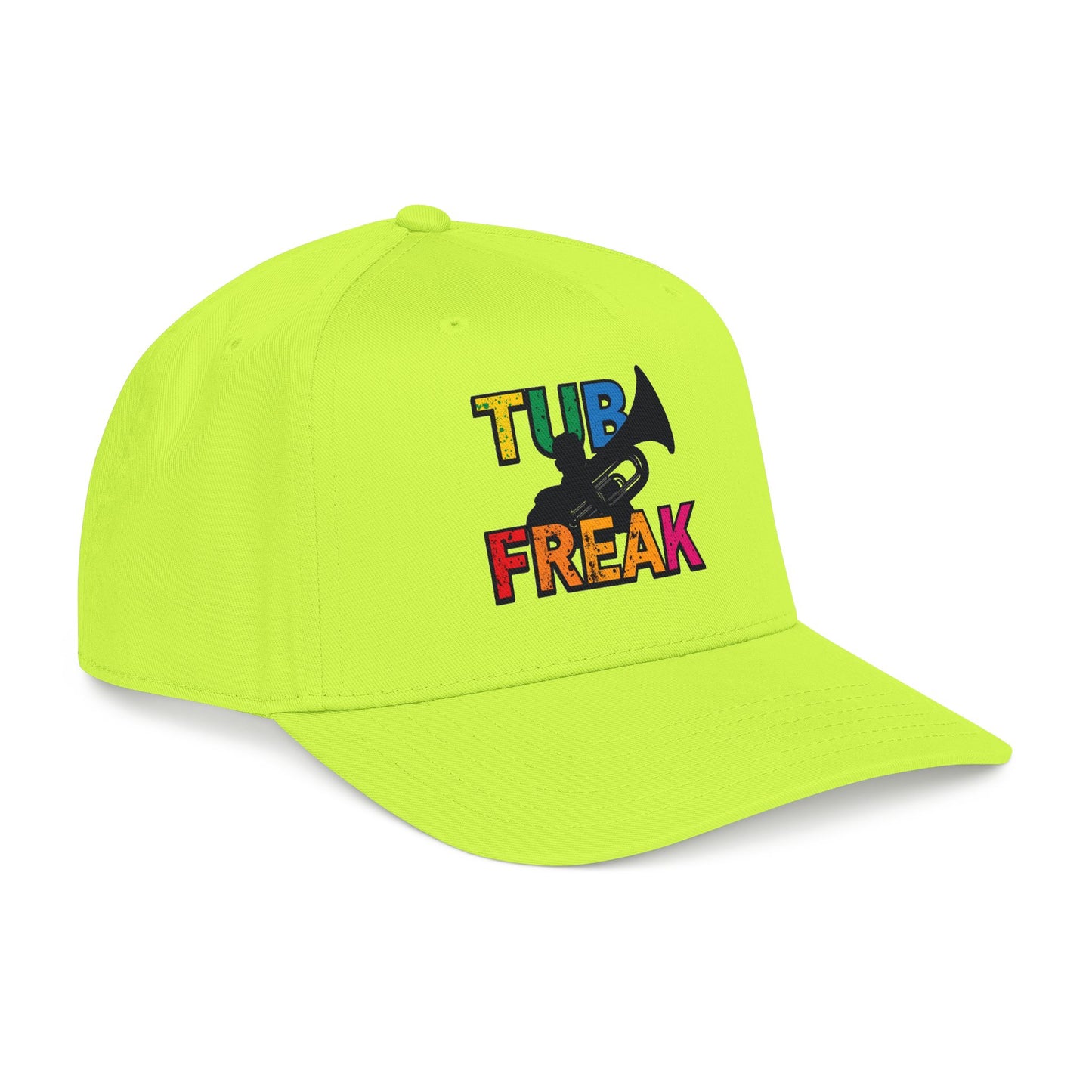 Tuba Player Baseball Cap — Colorful Retro Band Embroidered Hat
