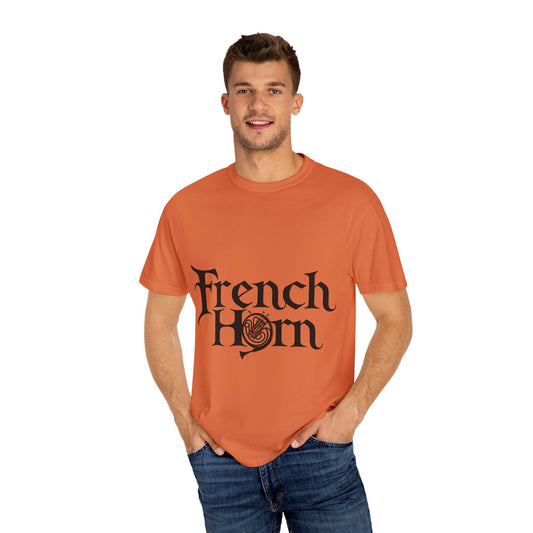 "French Horn" Unisex Garment-Dyed T-shirt