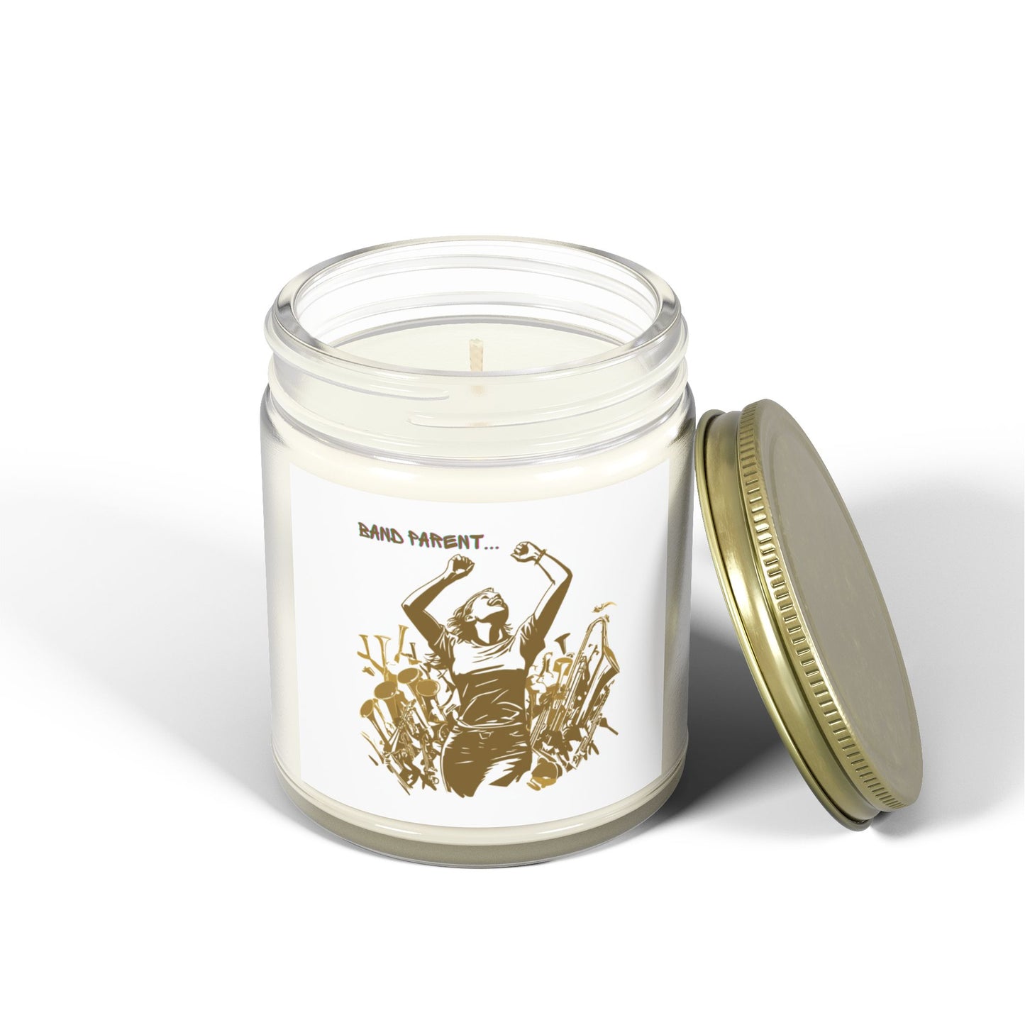 "Band Parent" Scented Candles, Coconut Apricot Wax (4oz, 9oz)