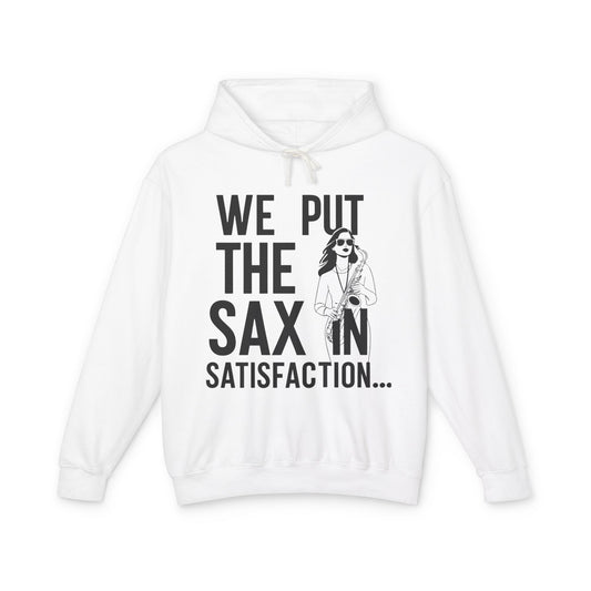 "Sax In Satisfaction" Unisex Lightweight Hooded Sweatshirt