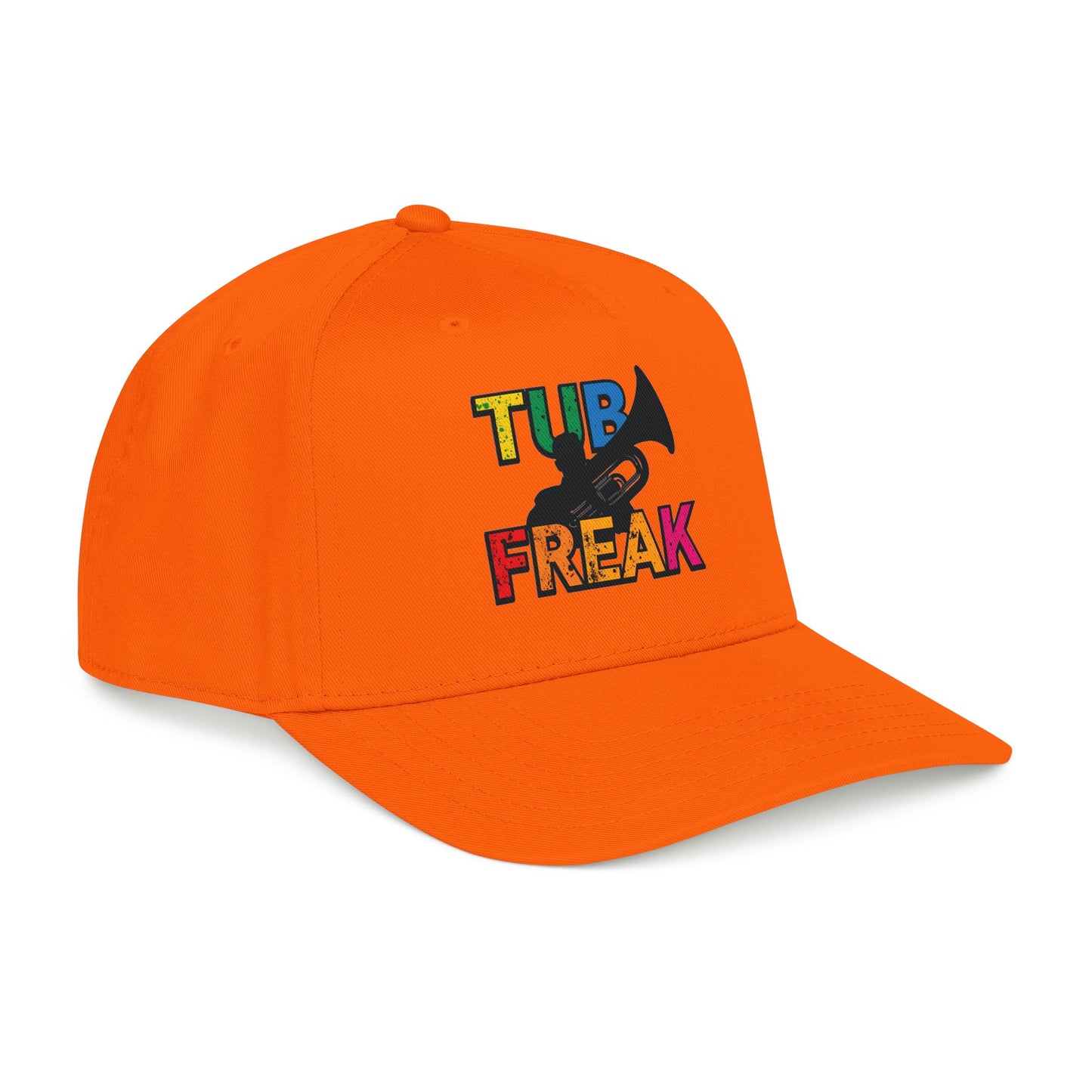 Tuba Player Baseball Cap — Colorful Retro Band Embroidered Hat