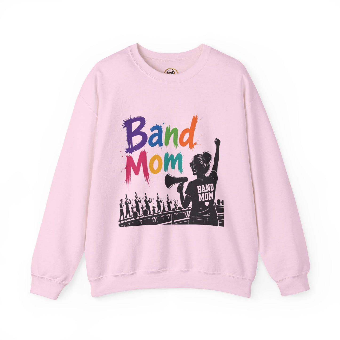 Colorful Band Mom Crew-Neck Sweatshirt
