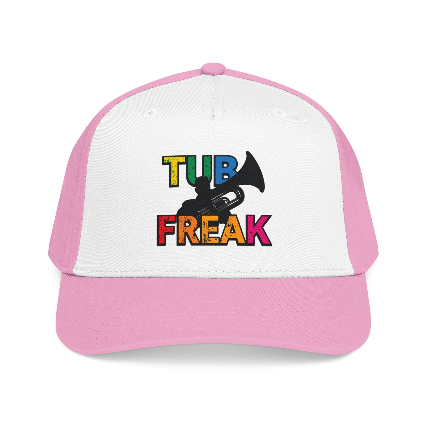 Tuba Player Baseball Cap — Colorful Retro Band Embroidered Hat