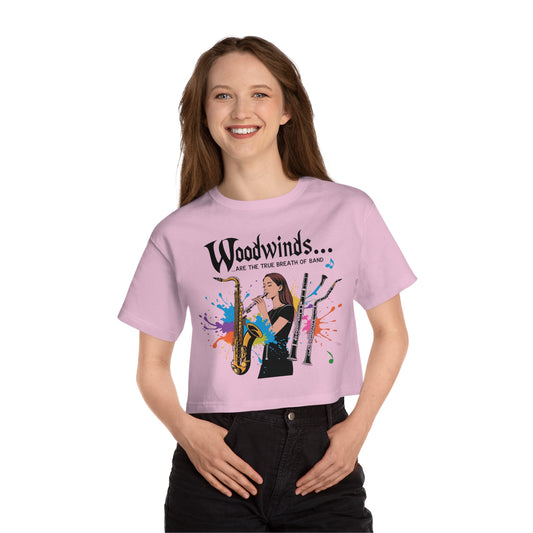 "Woodwinds Music Lover" Champion Cropped T-Shirt
