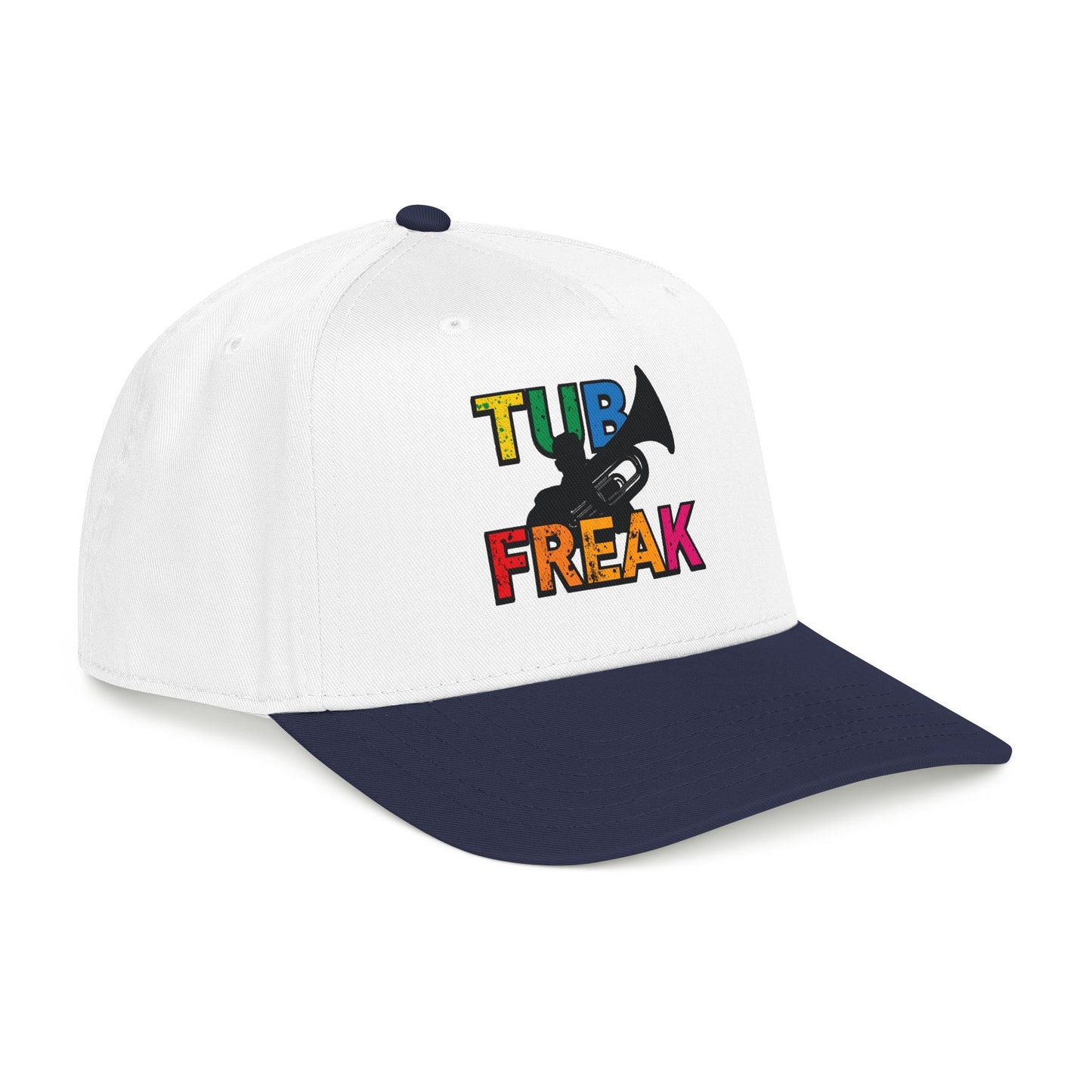 Tuba Player Baseball Cap — Colorful Retro Band Embroidered Hat