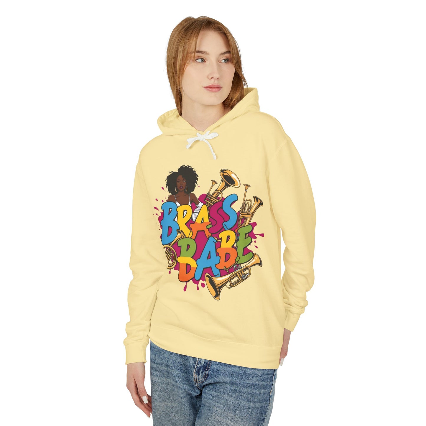 Unisex "Brass Babe" Lightweight Hooded Sweatshirt