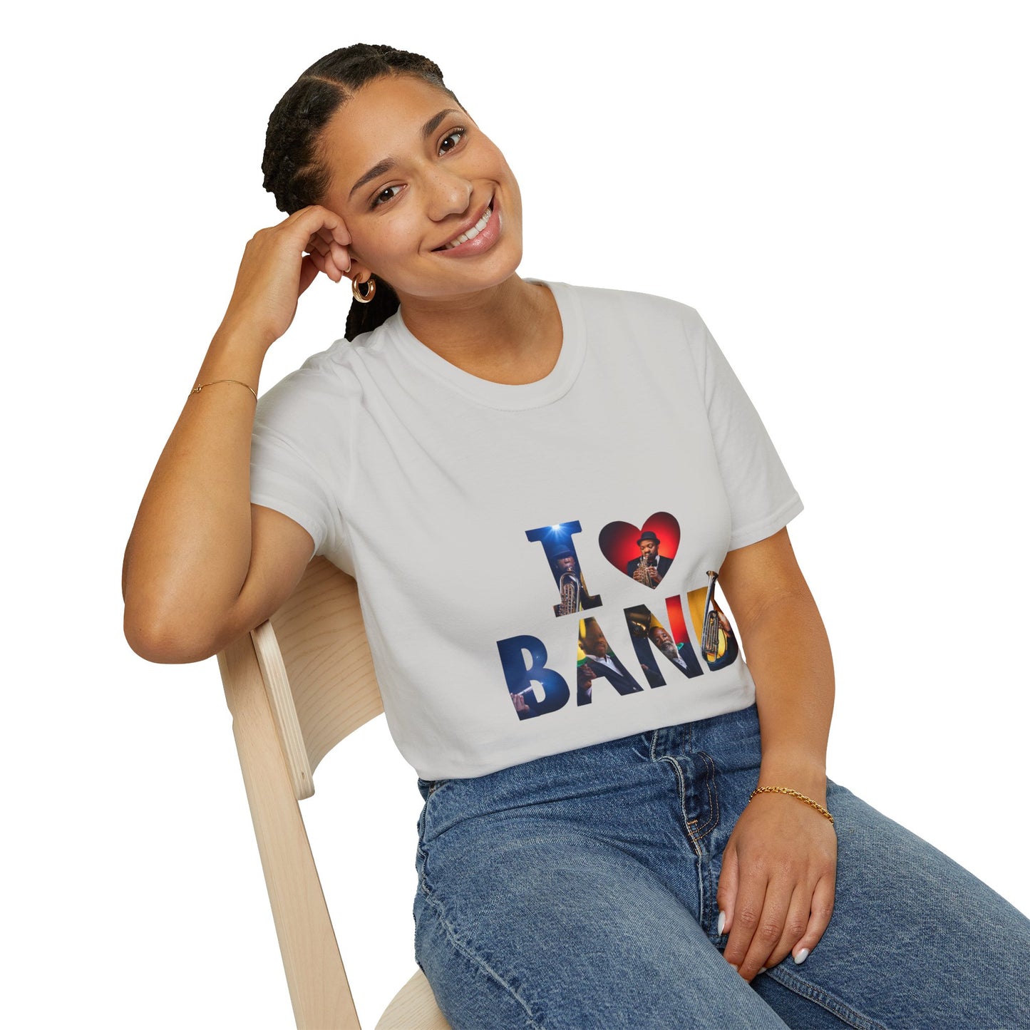 I Love Band Unisex Softstyle T-Shirt