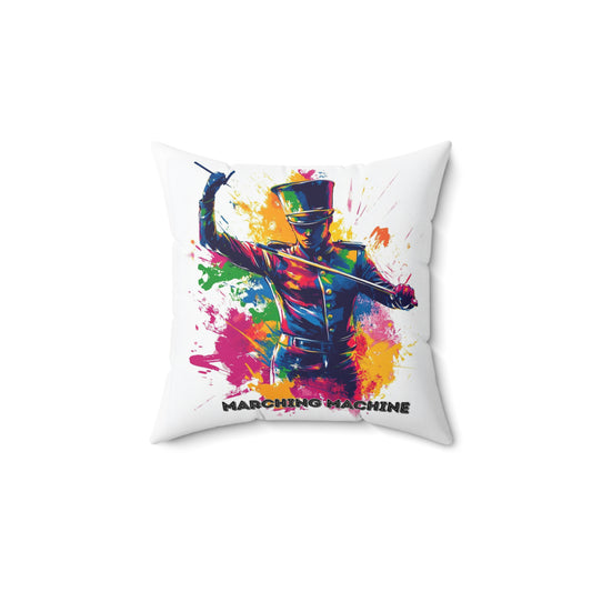 "Marching Machine" Spun Polyester Square Pillow