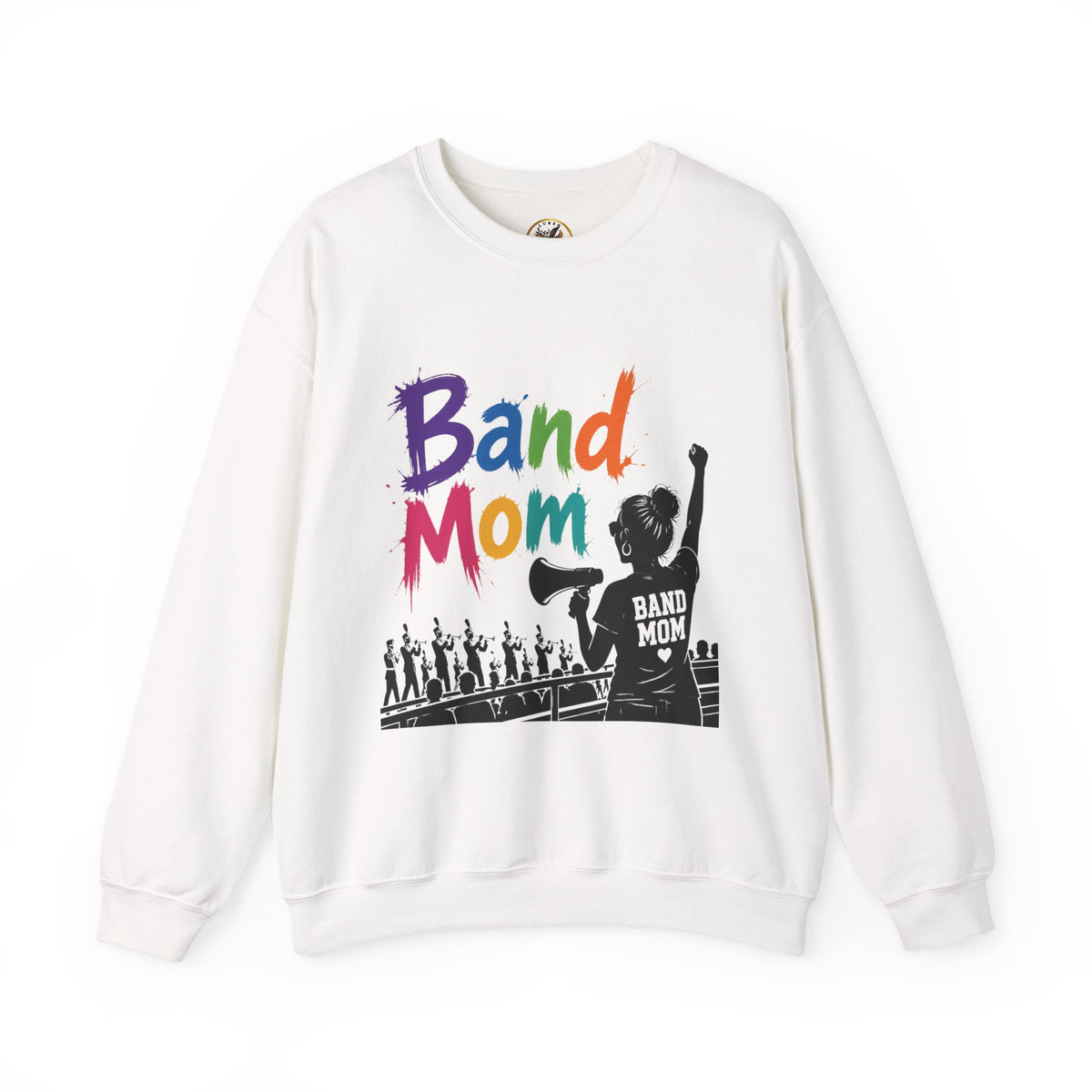 Colorful Band Mom Crew-Neck Sweatshirt