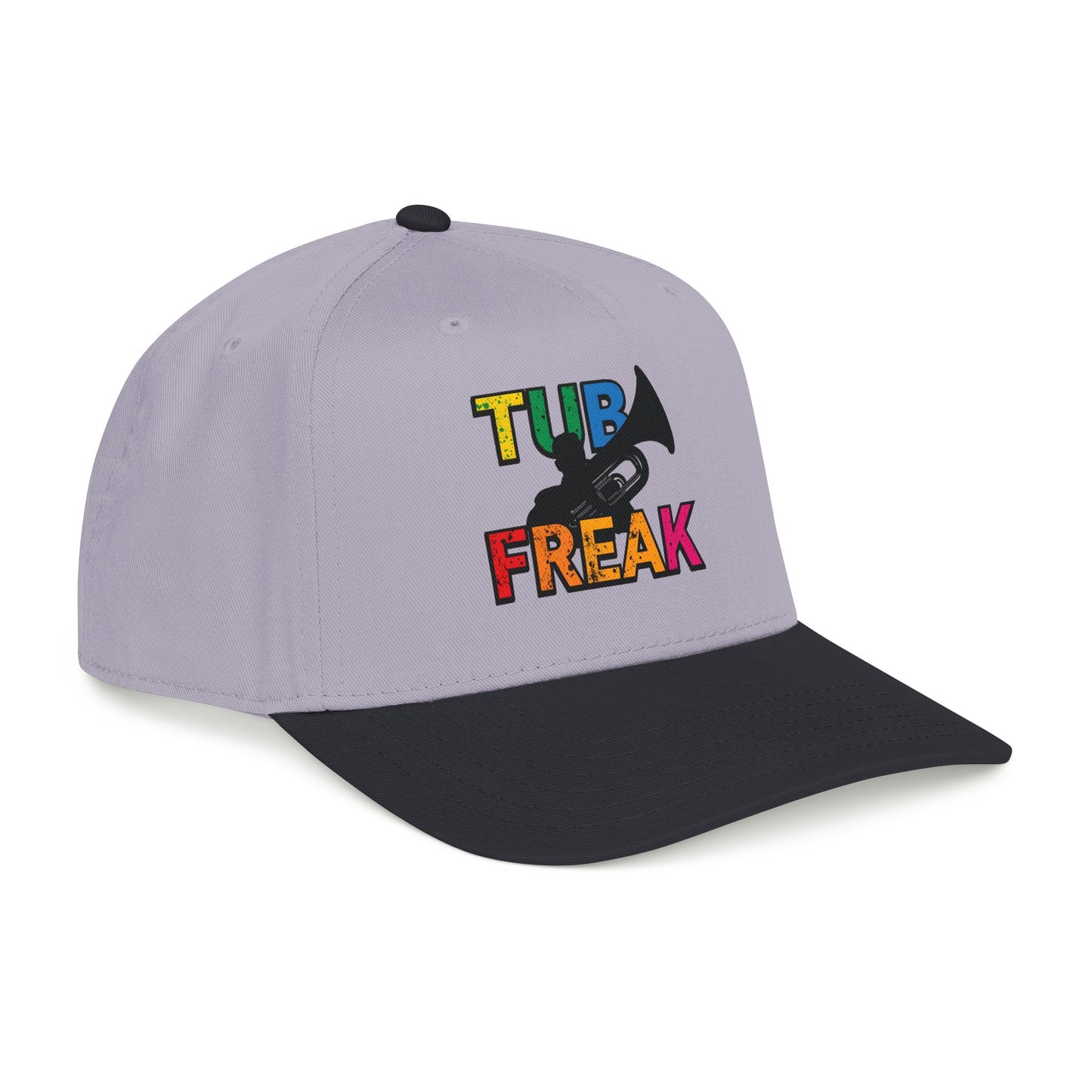 Tuba Player Baseball Cap — Colorful Retro Band Embroidered Hat