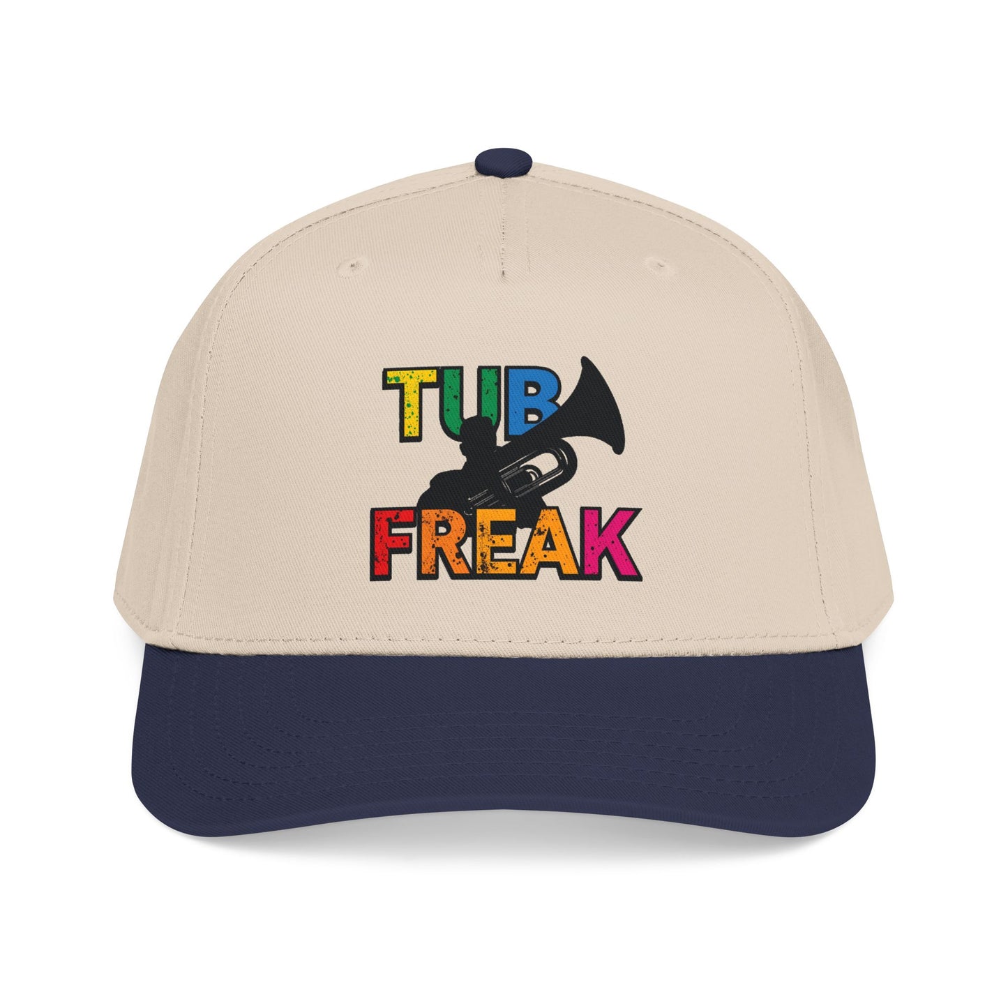 Tuba Player Baseball Cap — Colorful Retro Band Embroidered Hat