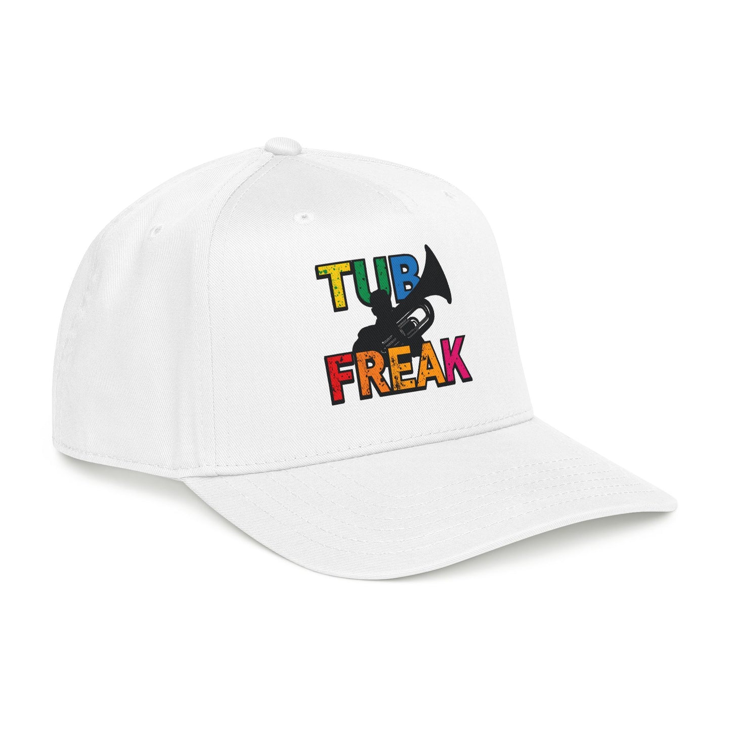 Tuba Player Baseball Cap — Colorful Retro Band Embroidered Hat
