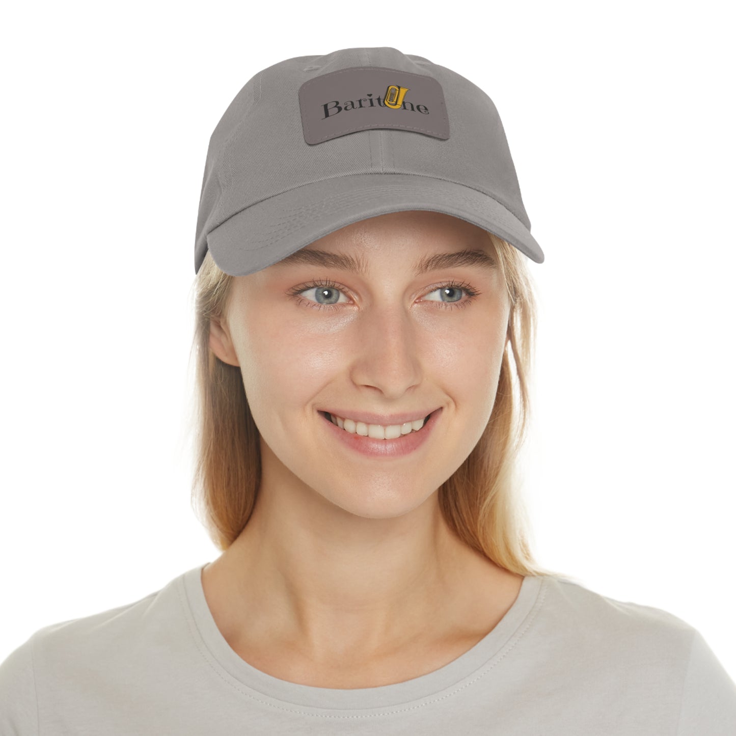 "Baritone" Dad Hat with Leather Patch (Rectangle)