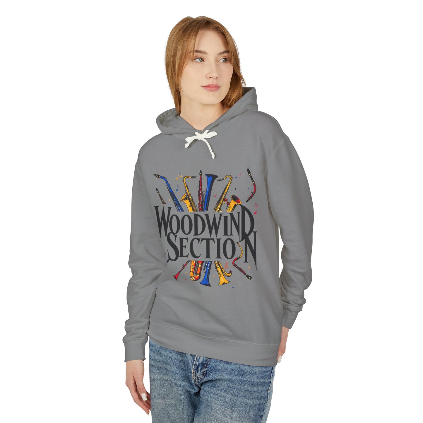 "Woodwind Section" Hooded Unisex Lightweight Sweatshirt