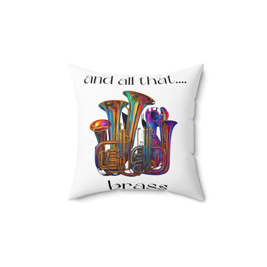Brass Spun Polyester Square Pillow